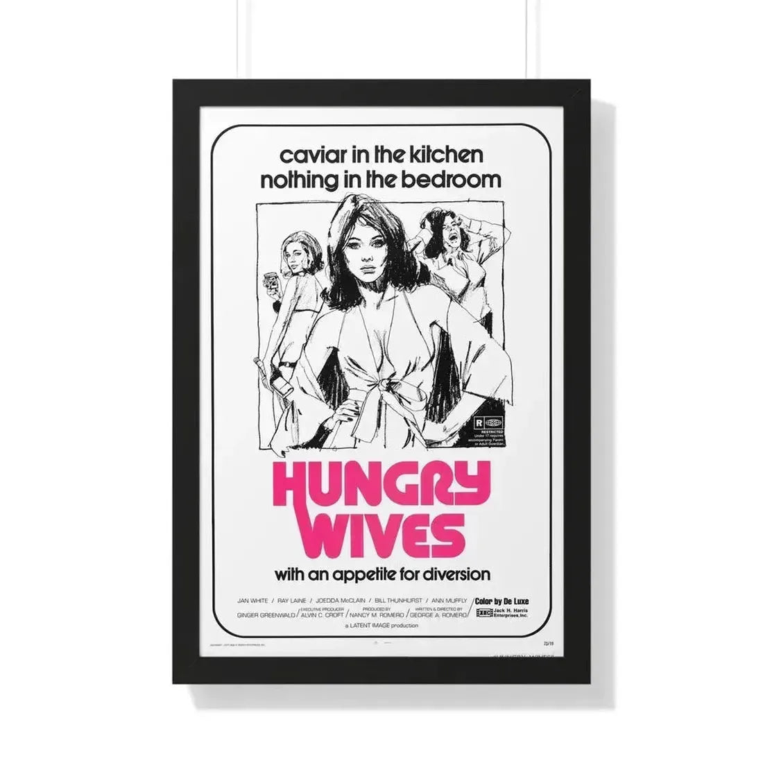 HUNGRY WIVES (SEASON OF THE WITCH) 1973 - Framed Movie Poster 20" x 30" Black - The Sticker Space
