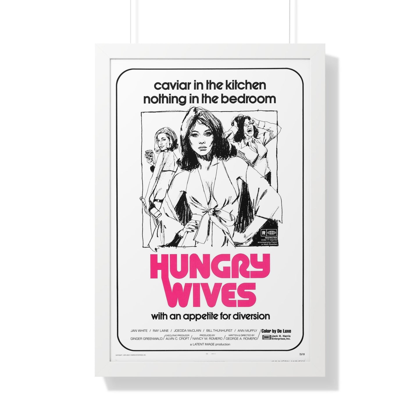 HUNGRY WIVES (SEASON OF THE WITCH) 1973 - Framed Movie Poster-20" x 30"-The Sticker Space