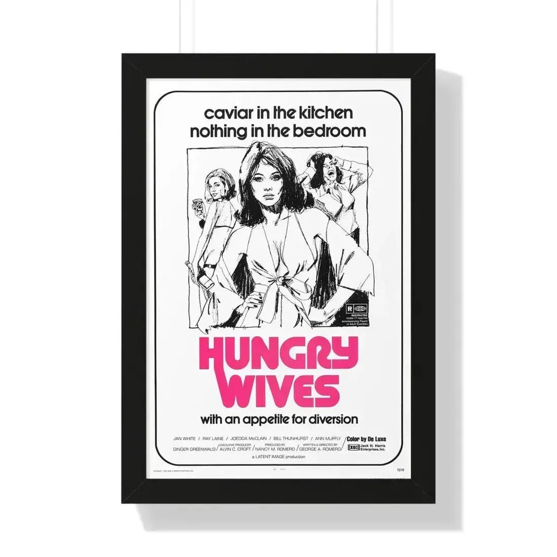 HUNGRY WIVES (SEASON OF THE WITCH) 1973 - Framed Movie Poster - The Sticker Space