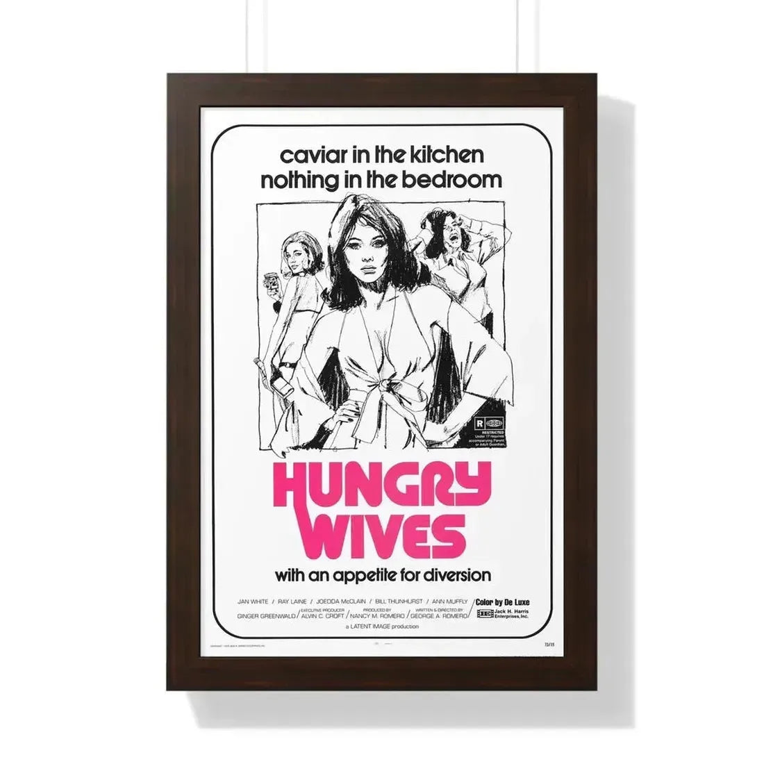 HUNGRY WIVES (SEASON OF THE WITCH) 1973 - Framed Movie Poster - The Sticker Space