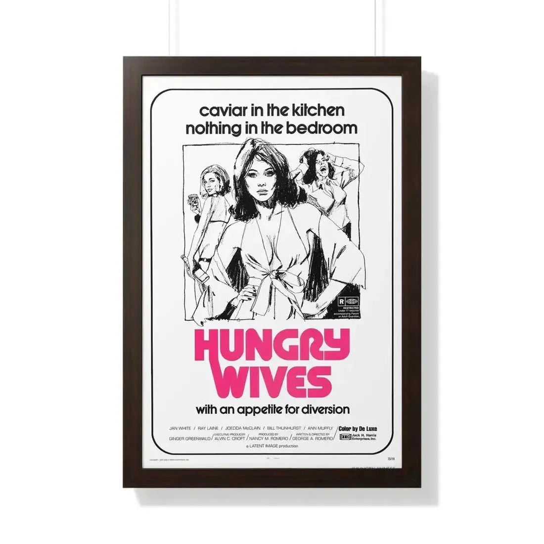 HUNGRY WIVES (SEASON OF THE WITCH) 1973 - Framed Movie Poster - The Sticker Space