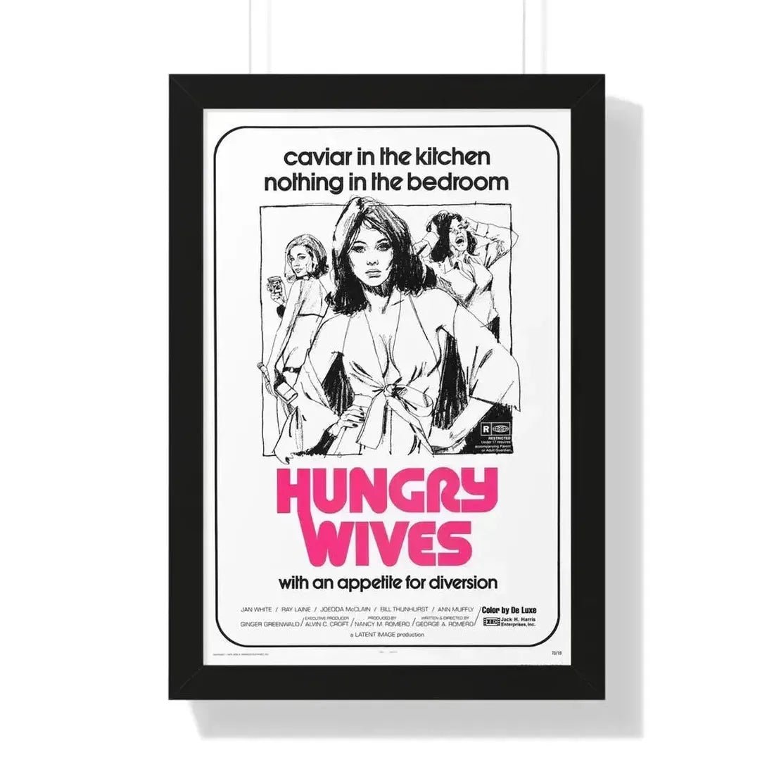 HUNGRY WIVES (SEASON OF THE WITCH) 1973 - Framed Movie Poster - The Sticker Space