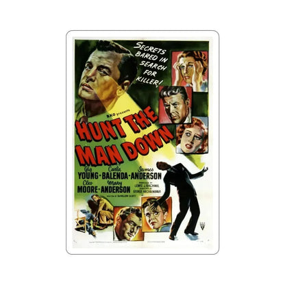 Hunt the Man Down 1950 Movie Poster STICKER Vinyl Die-Cut Decal 5 Inch - The Sticker Space