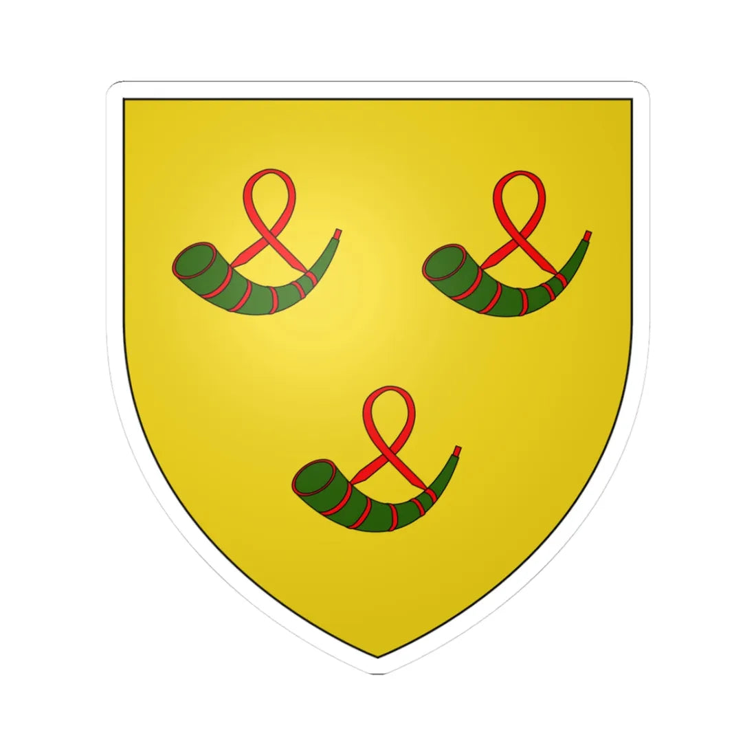 Hunter of Hunterston arms (Scotland) (Coat of Arms) STICKER Vinyl Kiss-Cut Decal 3 Inch White - The Sticker Space