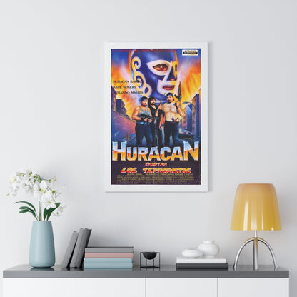 HURACAN VS THE TERRORISTS 1989 - Framed Movie Poster-The Sticker Space