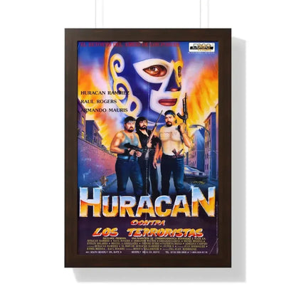 HURACAN VS THE TERRORISTS 1989 - Framed Movie Poster - The Sticker Space