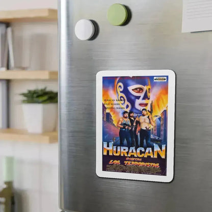 HURACAN VS THE TERRORISTS 1989 Movie Poster - Refrigerator Magnet - The Sticker Space