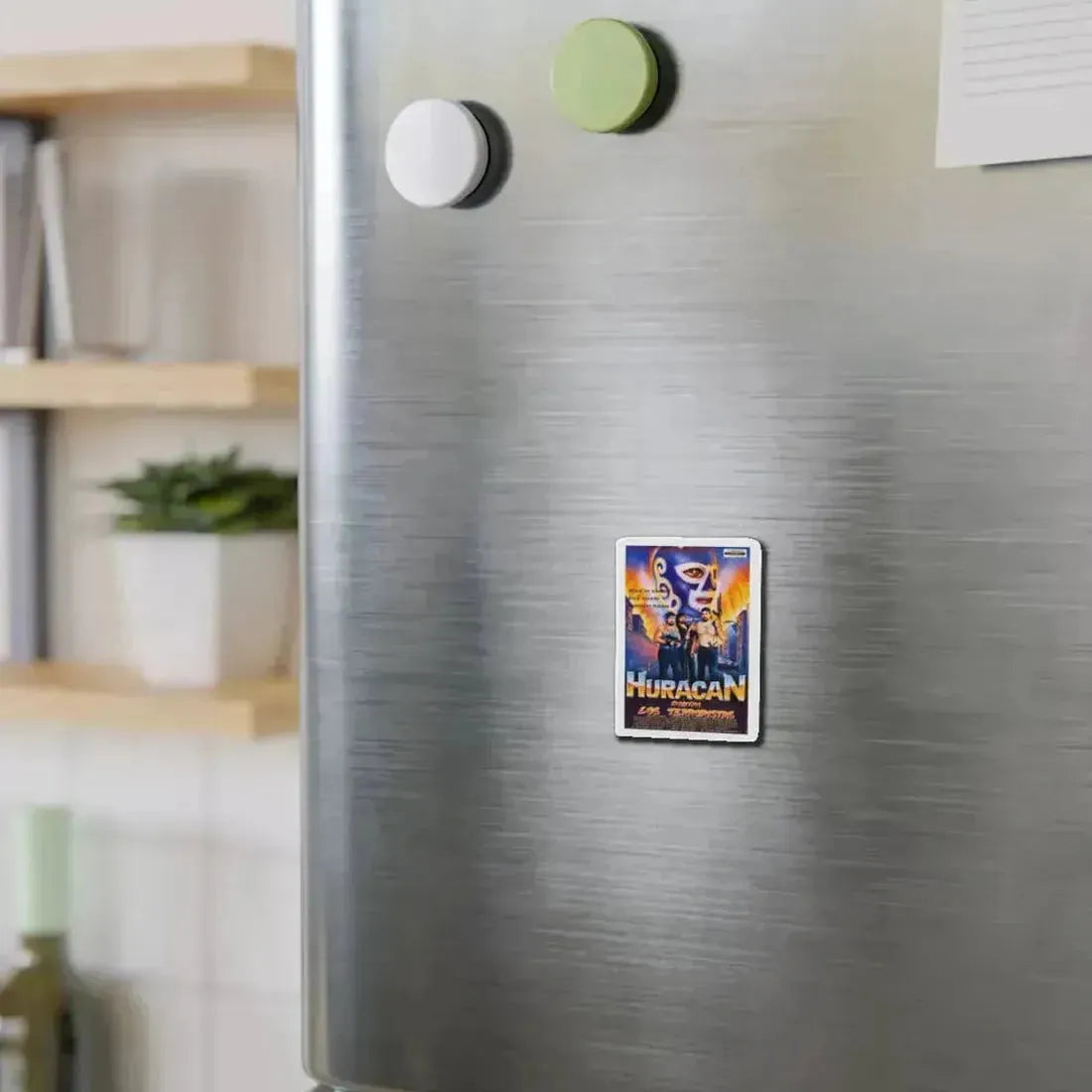 HURACAN VS THE TERRORISTS 1989 Movie Poster - Refrigerator Magnet - The Sticker Space