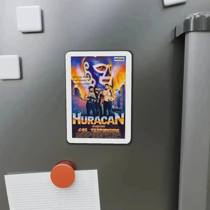 HURACAN VS THE TERRORISTS 1989 Movie Poster - Refrigerator Magnet - The Sticker Space