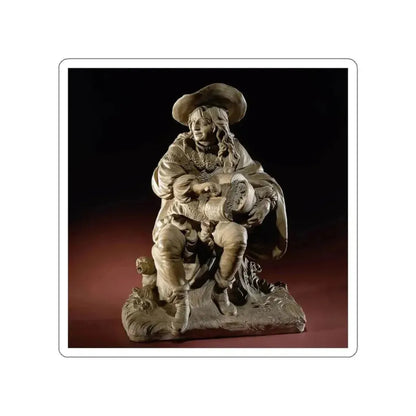 Hurdy-Gurdy Player (Artwork) STICKER Vinyl Die-Cut Decal - The Sticker Space