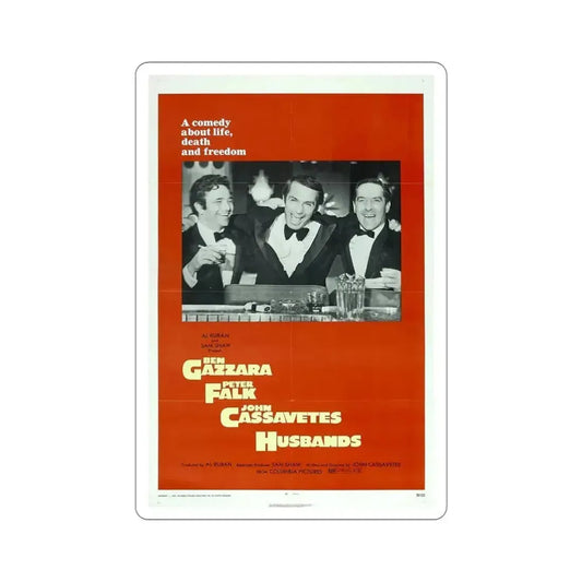 Husbands 1970 Movie Poster STICKER Vinyl Die-Cut Decal 6 Inch - The Sticker Space