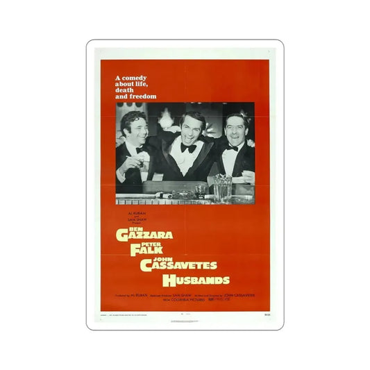 Husbands 1970 Movie Poster STICKER Vinyl Die-Cut Decal 6 Inch - The Sticker Space