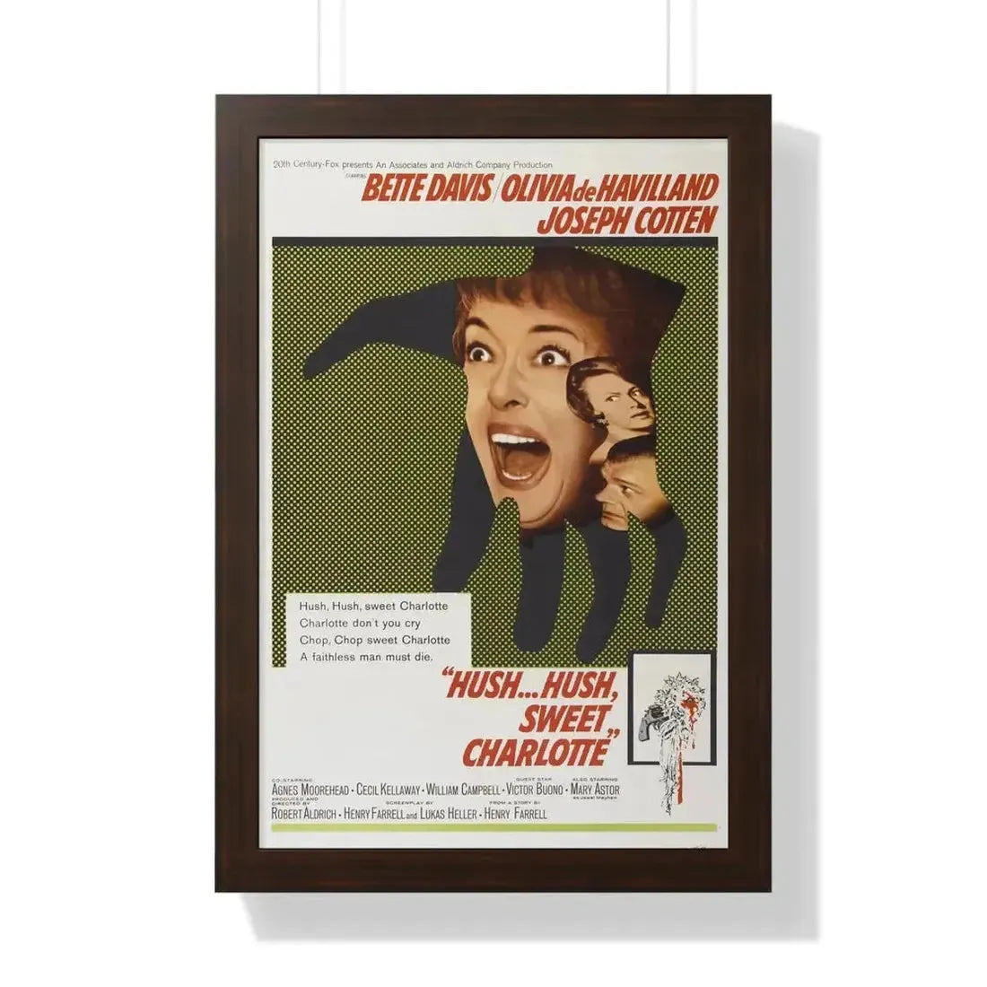 HUSH... HUSH SWEET CHARLOTTE 1964 - Framed Movie Poster - The Sticker Space