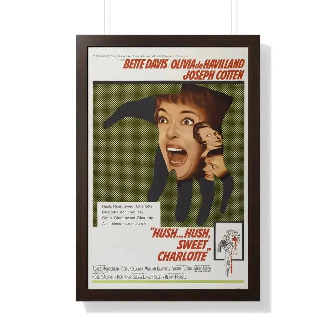 HUSH... HUSH SWEET CHARLOTTE 1964 - Framed Movie Poster - The Sticker Space