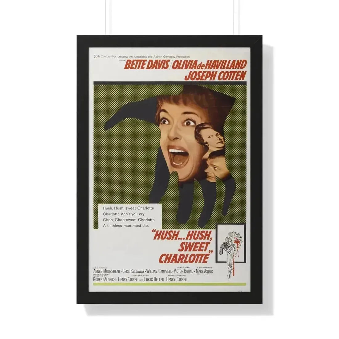 HUSH... HUSH SWEET CHARLOTTE 1964 - Framed Movie Poster - The Sticker Space