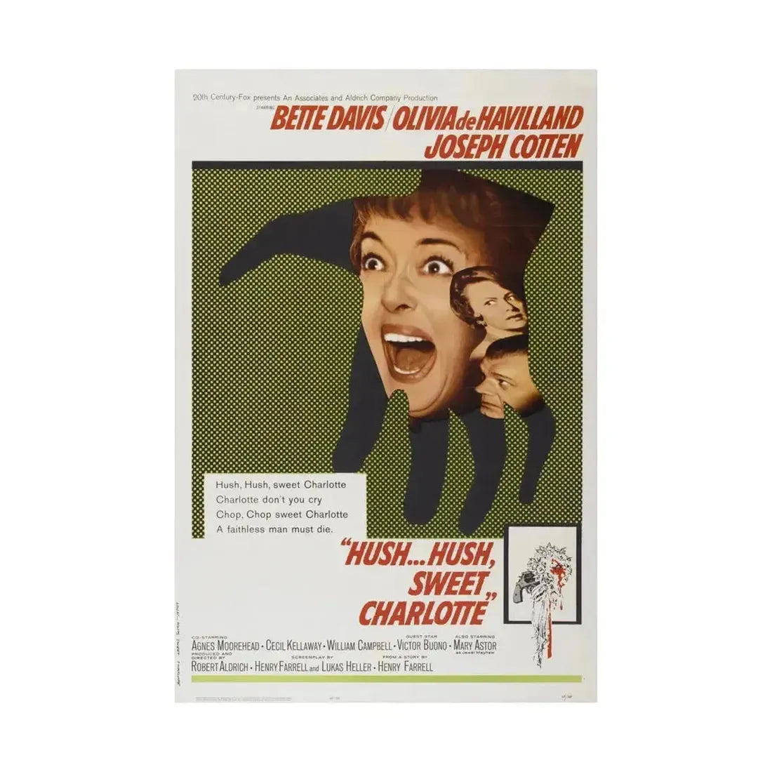 HUSH... HUSH SWEET CHARLOTTE 1964 - Paper Movie Poster - The Sticker Space