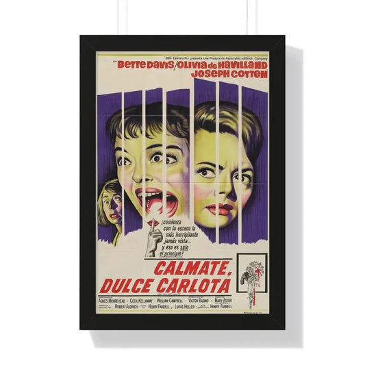 HUSH... HUSH SWEET CHARLOTTE (SPAIN) 1964 - Framed Movie Poster 16″ x 24″ Black - The Sticker Space