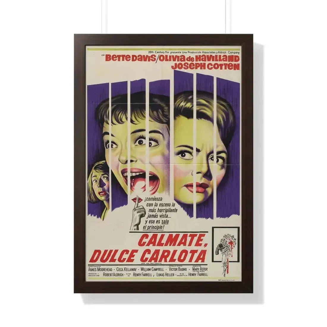 HUSH... HUSH SWEET CHARLOTTE (SPAIN) 1964 - Framed Movie Poster - The Sticker Space