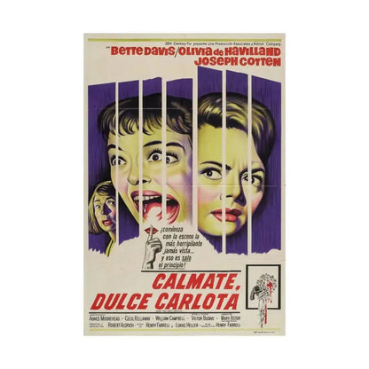 HUSH... HUSH SWEET CHARLOTTE (SPAIN) 1964 - Paper Movie Poster - The Sticker Space