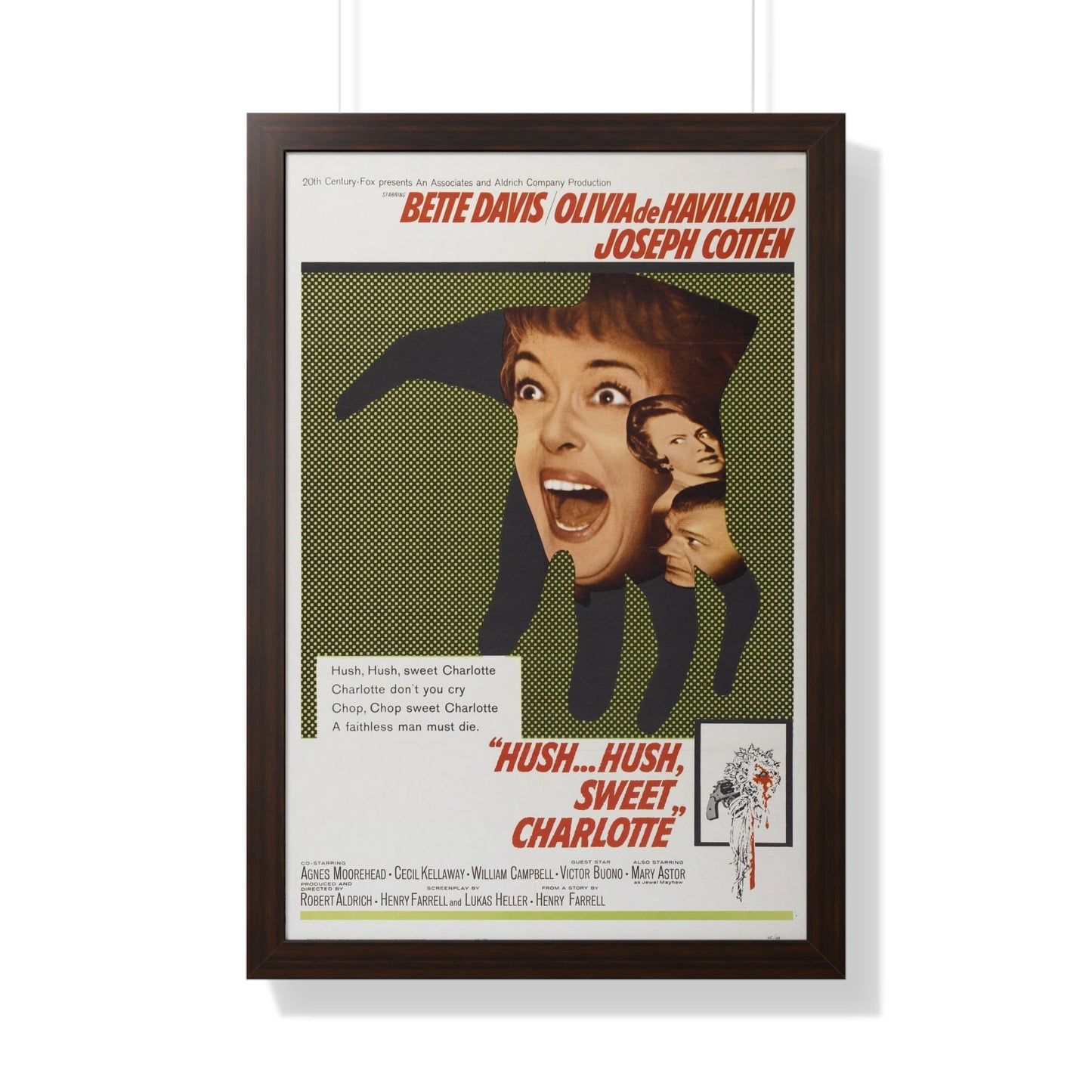 HUSH... HUSH SWEET CHARLOTTE 1964 - Framed Movie Poster-20" x 30"-The Sticker Space