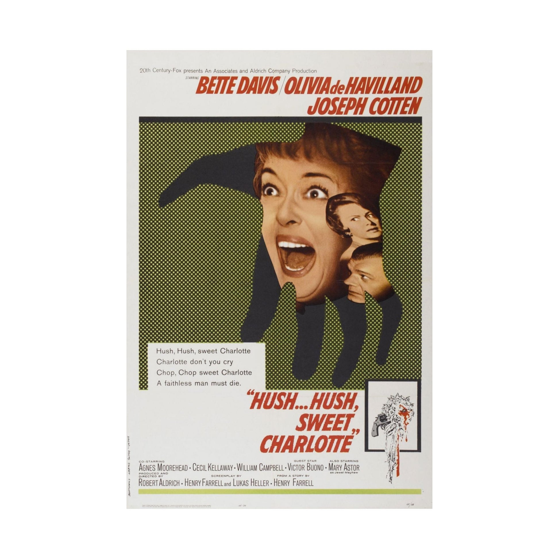 HUSH... HUSH SWEET CHARLOTTE 1964 - Paper Movie Poster-The Sticker Space