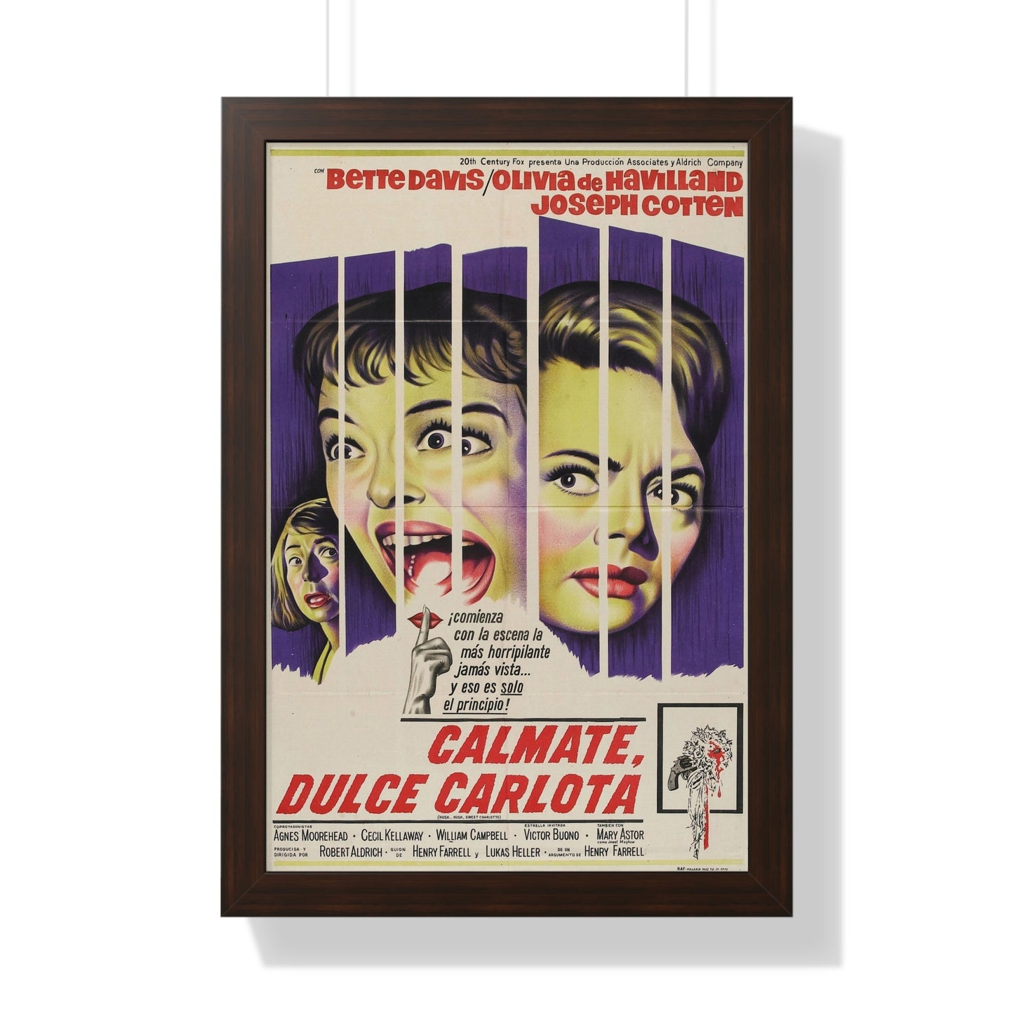 HUSH... HUSH SWEET CHARLOTTE (SPAIN) 1964 - Framed Movie Poster-16″ x 24″-The Sticker Space