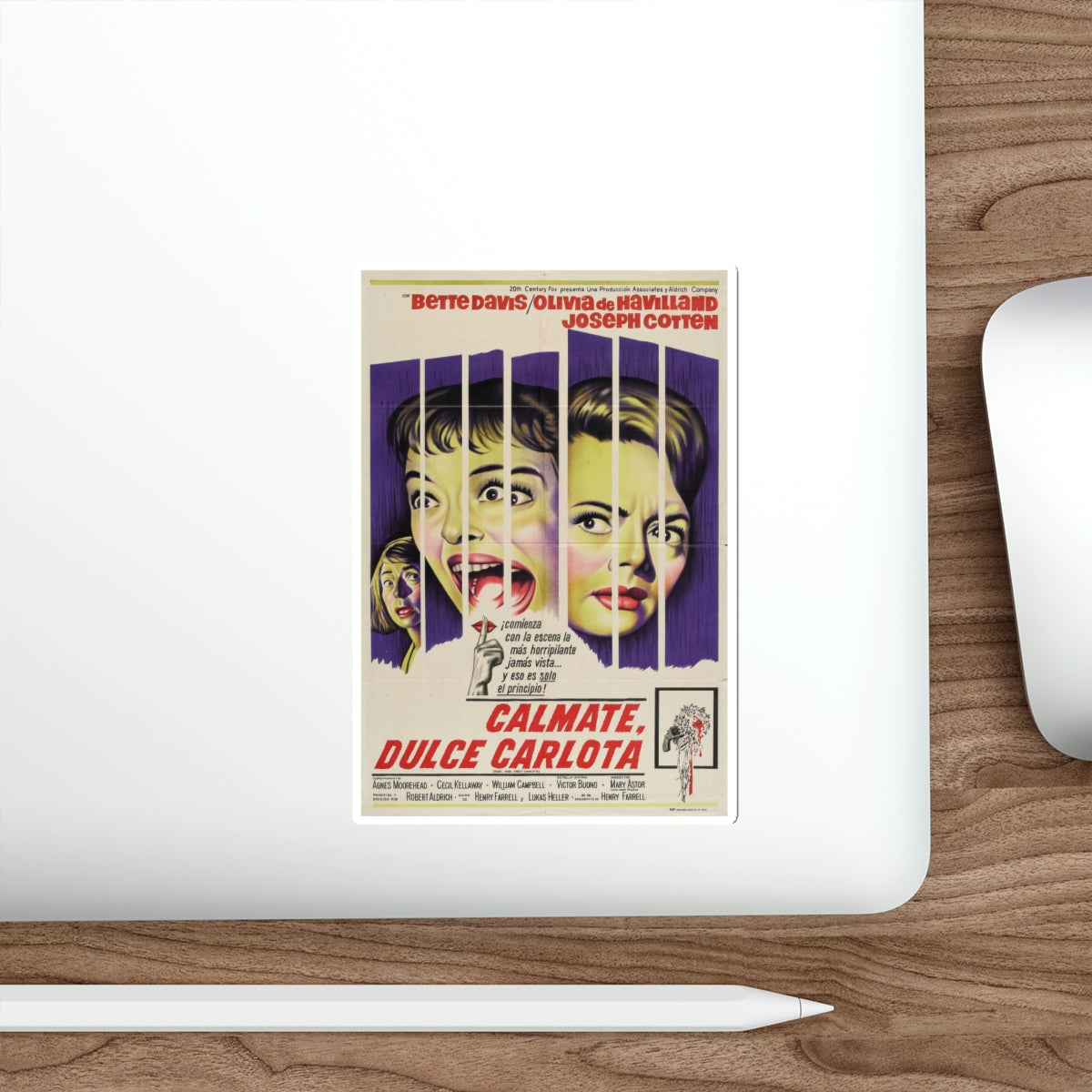 HUSH... HUSH SWEET CHARLOTTE (SPAIN) 1964 Movie Poster STICKER Vinyl Die-Cut Decal-The Sticker Space