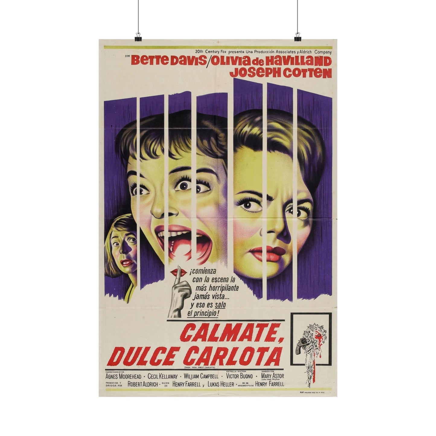 HUSH... HUSH SWEET CHARLOTTE (SPAIN) 1964 - Paper Movie Poster-24″ x 36″-The Sticker Space