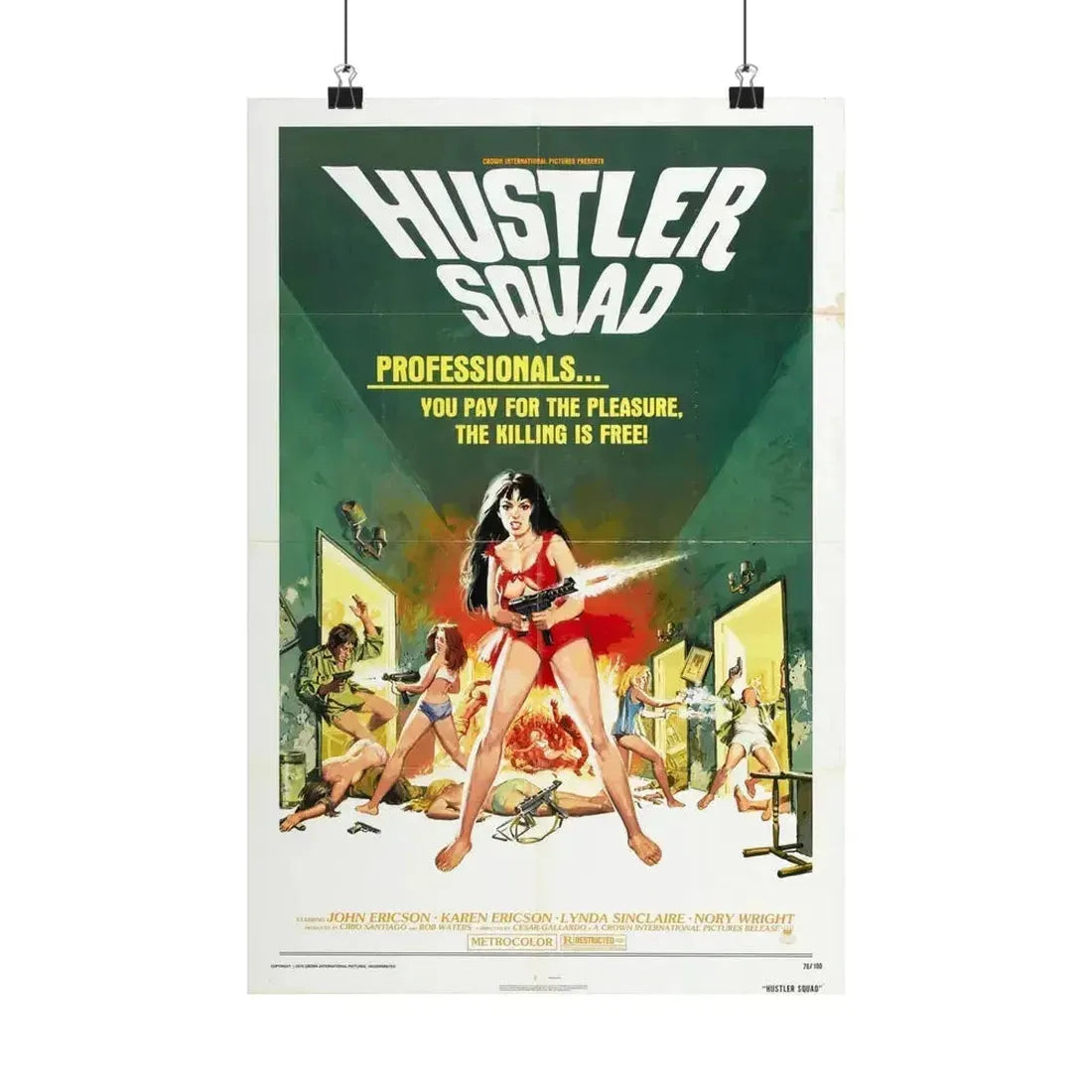 HUSTLER SQUAD 1975 - Paper Movie Poster 12″ x 18″ Matte - The Sticker Space