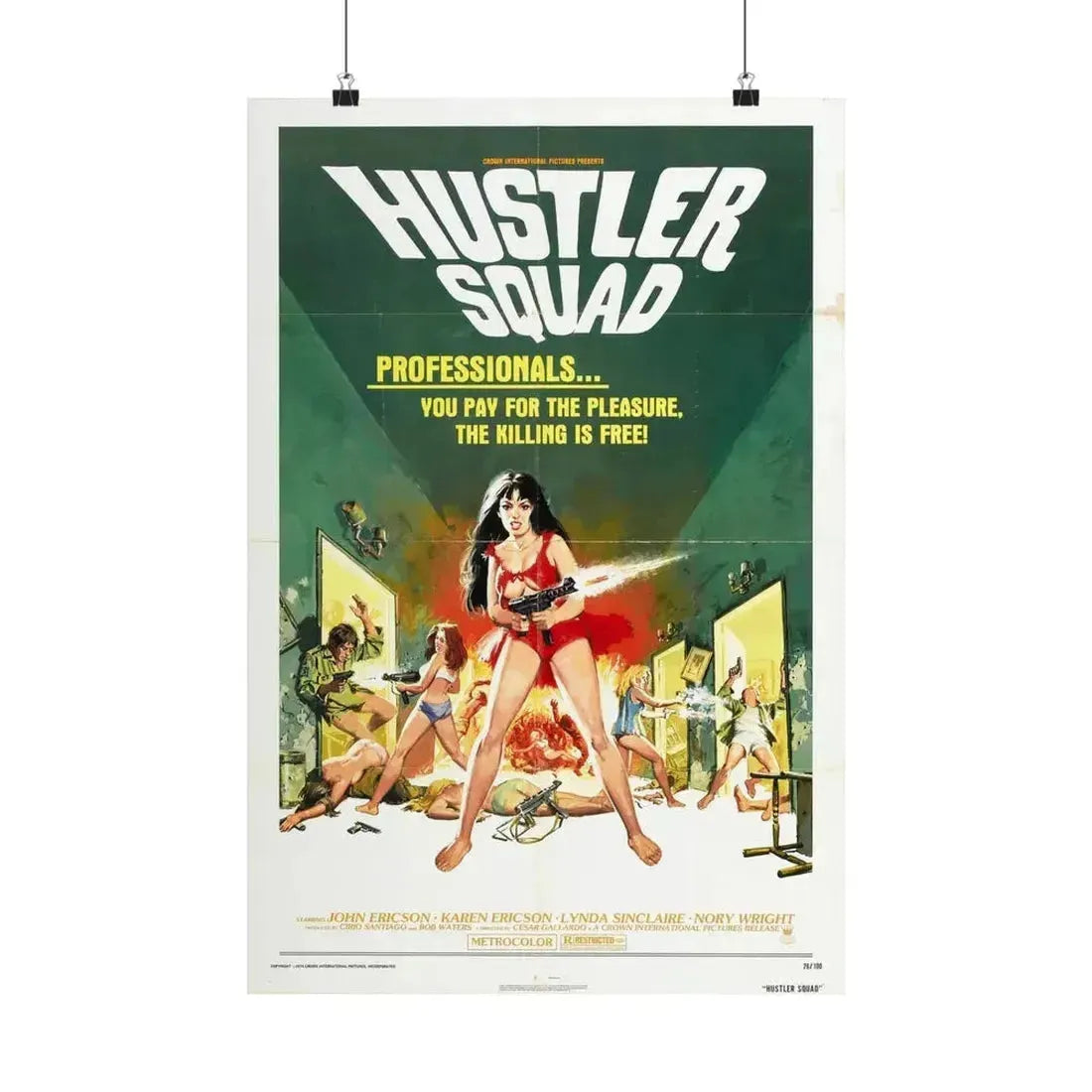 HUSTLER SQUAD 1975 - Paper Movie Poster 16″ x 24″ Matte - The Sticker Space
