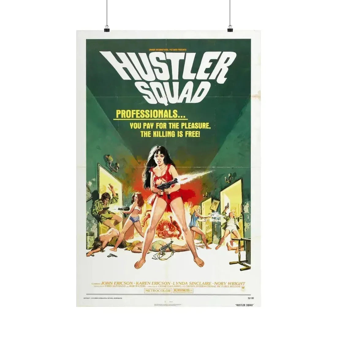 HUSTLER SQUAD 1975 - Paper Movie Poster 24″ x 36″ Matte - The Sticker Space