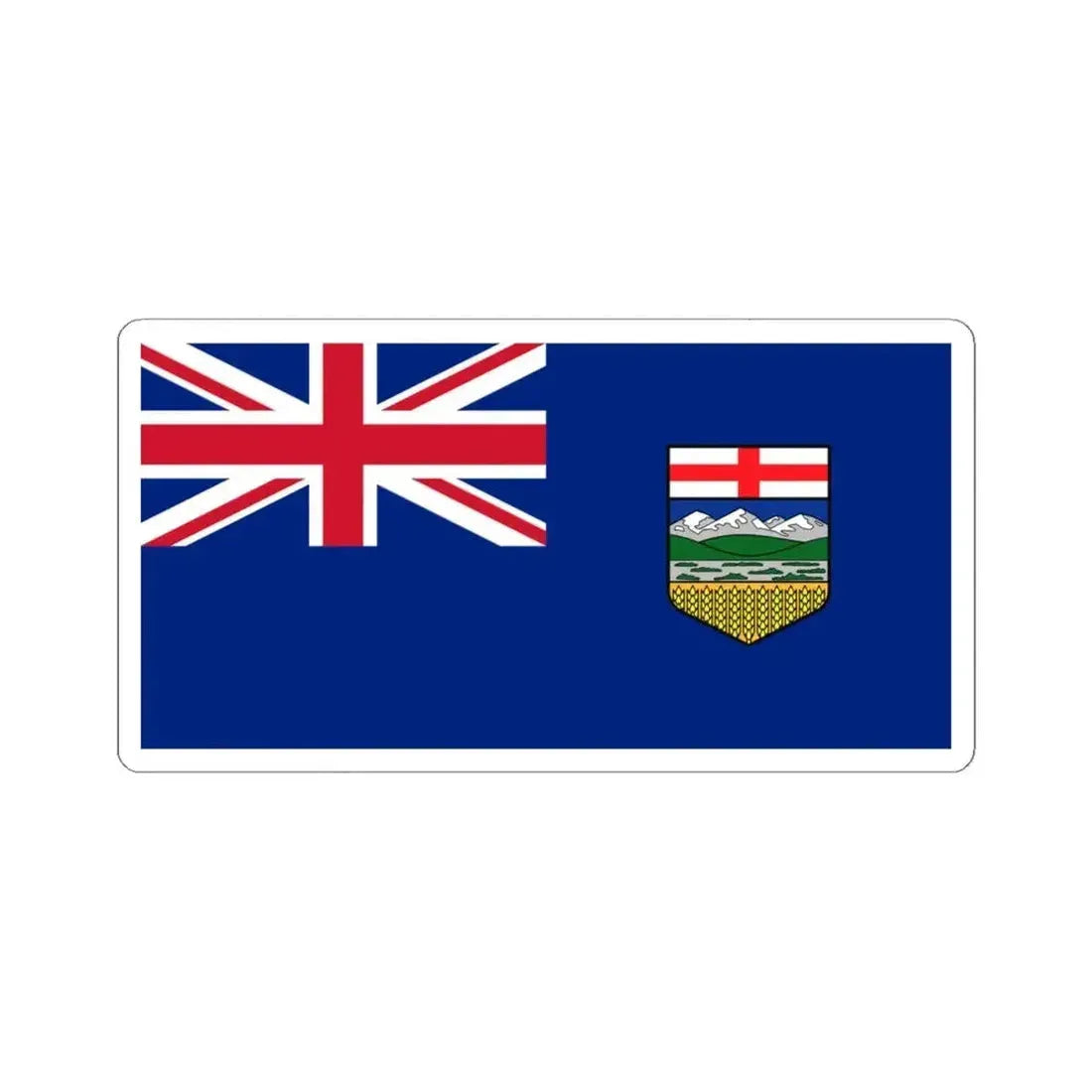 Hypothetical Alberta Blue Ensign (Canada) STICKER Vinyl Kiss-Cut Decal 4 Inch White - The Sticker Space