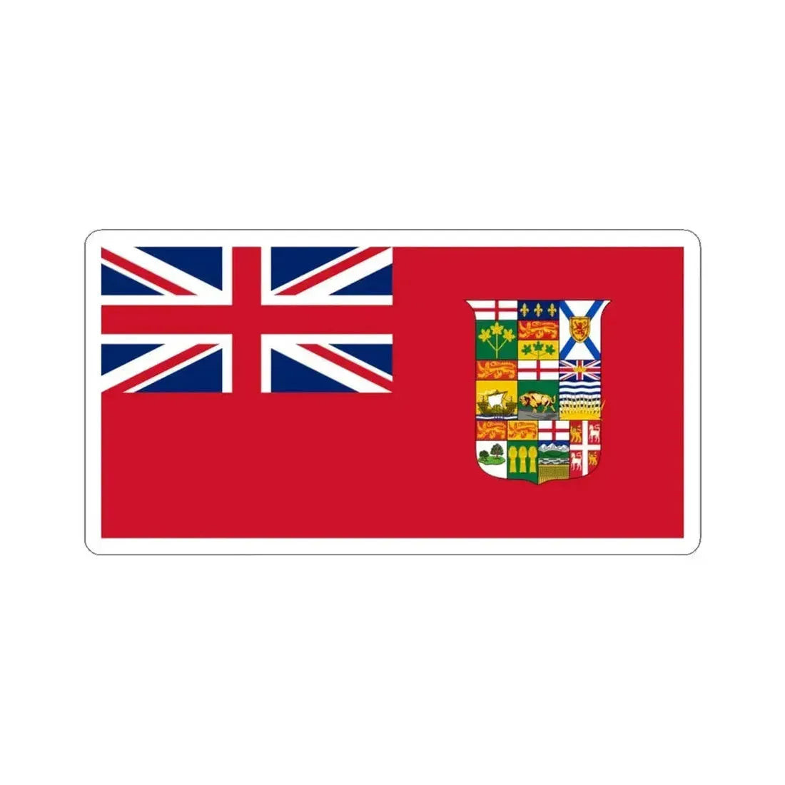 Hypothetical Current Canadian Red Ensign (Canada) STICKER Vinyl Kiss-Cut Decal 6 Inch White - The Sticker Space