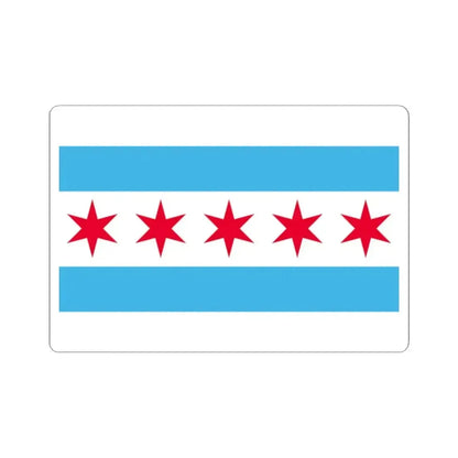 Hypothetical flag of Chicago Illinois (United States) STICKER Vinyl Kiss-Cut Decal 2 Inch White - The Sticker Space