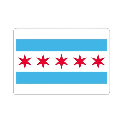 Hypothetical flag of Chicago Illinois (United States) STICKER Vinyl Kiss-Cut Decal 6 Inch White - The Sticker Space