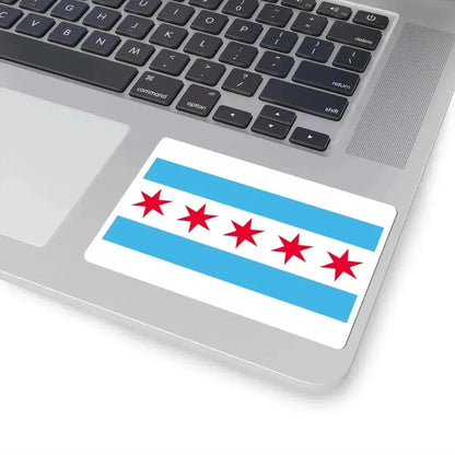 Hypothetical flag of Chicago Illinois (United States) STICKER Vinyl Kiss-Cut Decal - The Sticker Space