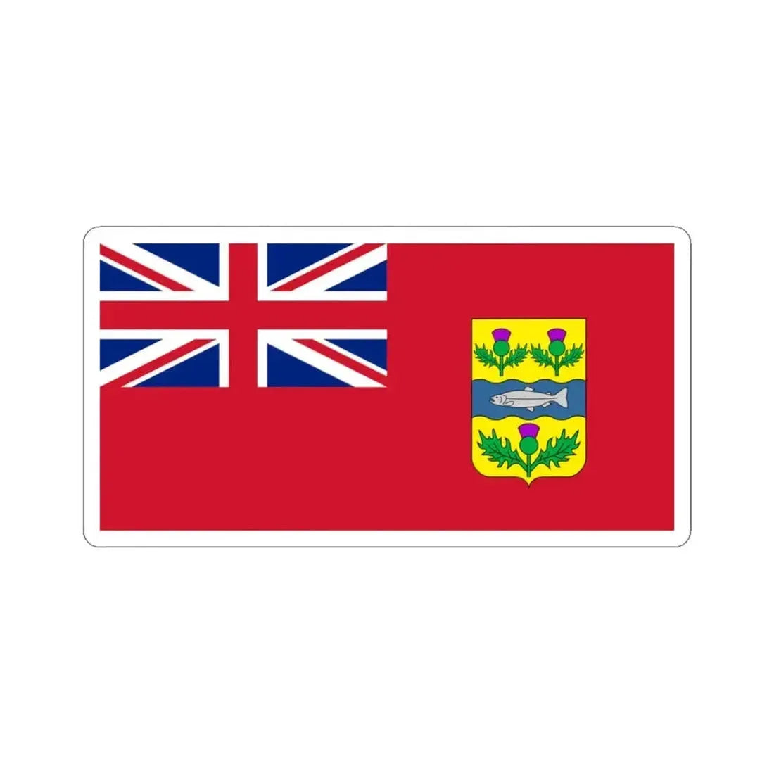 Hypothetical flag of Nova Scotia 1868-1929 (Canada) STICKER Vinyl Kiss-Cut Decal 3 Inch White - The Sticker Space