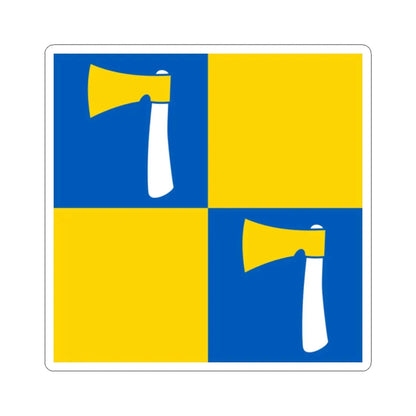 Hyriv flag (Ukraine) STICKER Vinyl Kiss-Cut Decal 2 Inch White - The Sticker Space