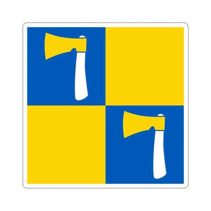 Hyriv flag (Ukraine) STICKER Vinyl Kiss-Cut Decal 4 Inch White - The Sticker Space