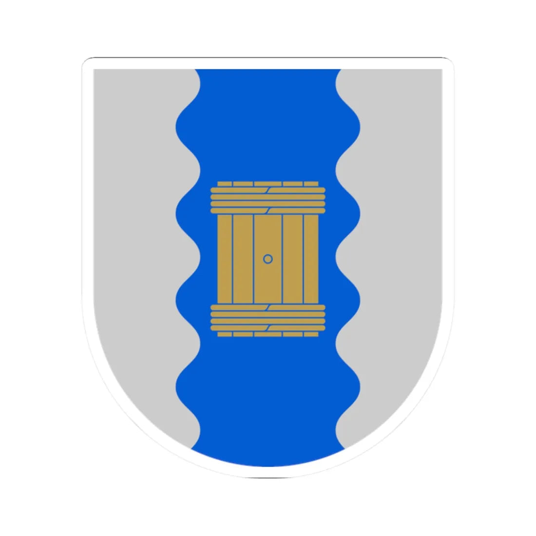 Hyrynsalmi.vaakuna (Finland) (Coat of Arms) STICKER Vinyl Kiss-Cut Decal 2 Inch White - The Sticker Space