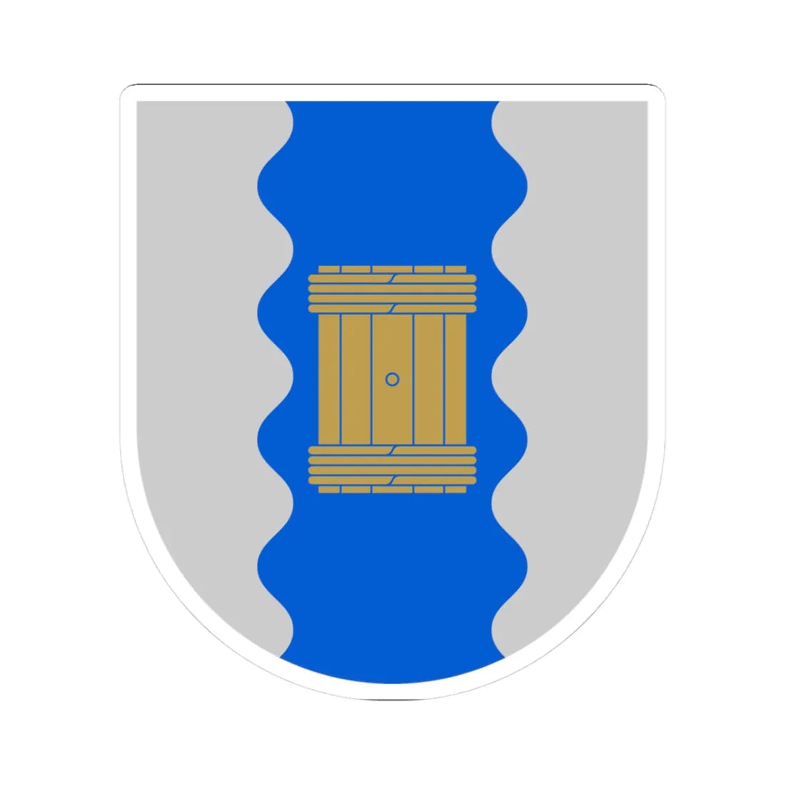Hyrynsalmi.vaakuna (Finland) (Coat of Arms) STICKER Vinyl Kiss-Cut Decal 3 Inch White - The Sticker Space