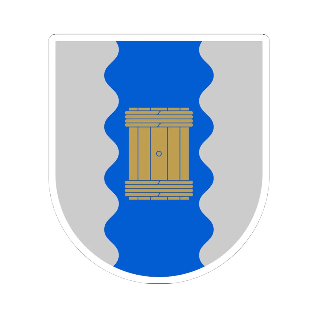 Hyrynsalmi.vaakuna (Finland) (Coat of Arms) STICKER Vinyl Kiss-Cut Decal 4 Inch White - The Sticker Space