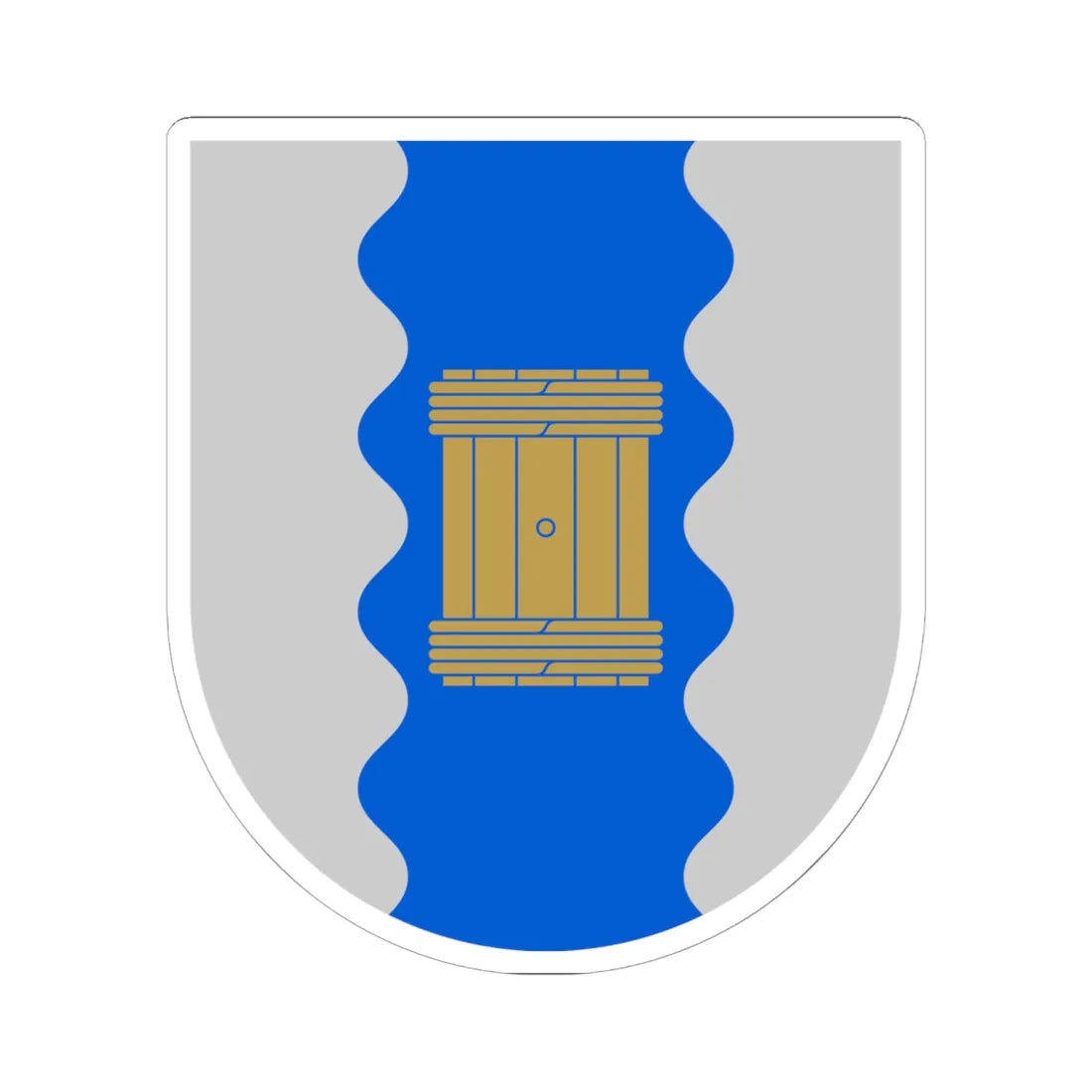 Hyrynsalmi.vaakuna (Finland) (Coat of Arms) STICKER Vinyl Kiss-Cut Decal 6 Inch White - The Sticker Space