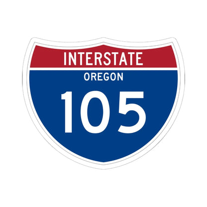 I-105 OR Metric (Oregon) (Road Sign) STICKER Vinyl Kiss-Cut Decal 6 Inch White - The Sticker Space