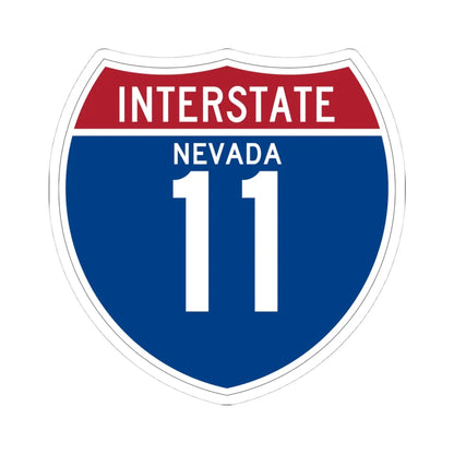 I-11 NV (Nevada) (Road Sign) STICKER Vinyl Kiss-Cut Decal 4 Inch White - The Sticker Space