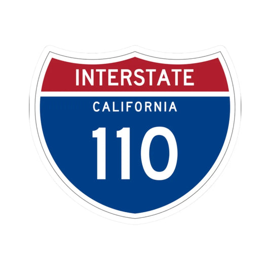 I-110 CA (California) (Road Sign) STICKER Vinyl Kiss-Cut Decal 2 Inch White - The Sticker Space