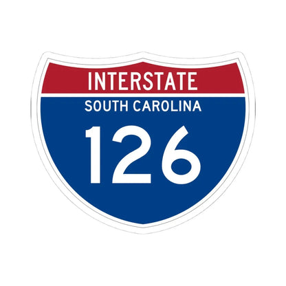 I-126 SC Metric (South Carolina) (Road Sign) STICKER Vinyl Kiss-Cut Decal 4 Inch White - The Sticker Space