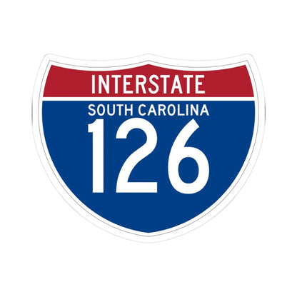 I-126 SC (South Carolina) (Road Sign) STICKER Vinyl Kiss-Cut Decal 3 Inch White - The Sticker Space