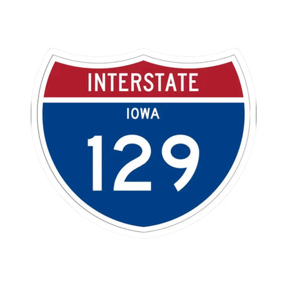I-129 IA 1961 (Iowa) (Road Sign) STICKER Vinyl Kiss-Cut Decal 2 Inch White - The Sticker Space