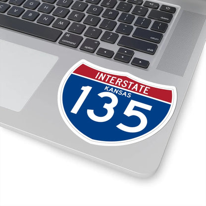 I-135 KS (Kansas) (Road Sign) STICKER Vinyl Kiss-Cut Decal - The Sticker Space